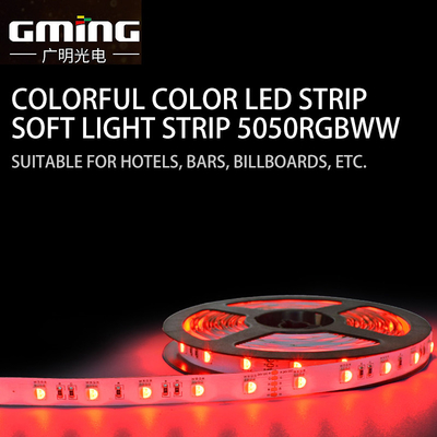 Tegangan Rendah 5050 LED Strip Lampu Fleksibel RGB WW Linear Engineering Light Strip