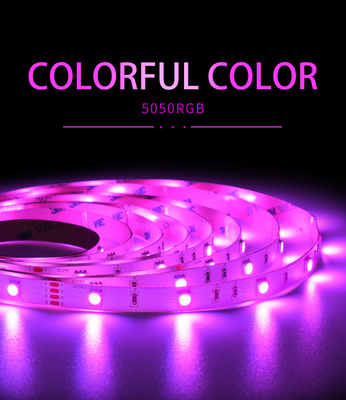 Penuh Warna 5050 SMD RGB LED Strip Dekorasi Rumah Fleksibel Lampu Suasana Neon