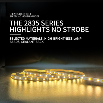 12V 120 Lampu SMD 2835 LED Strip Ultra Narrow Plate Lebar 5mm Putih Hangat / Cahaya Putih Dingin