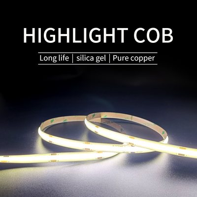 Tahan Air 12V COB LED Strip Light 480 manik Monokrom Tipe 50000H