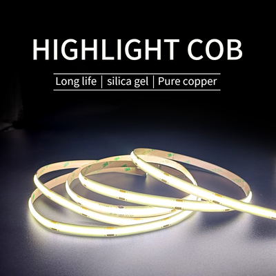 Luar Ruangan Tahan Air COB LED Strip Light monokrom COB LED Strip Fleksibel 5m/roll