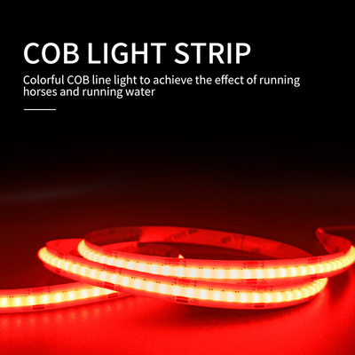 Phantom COB LED Strip Light Tegangan Rendah Garis Fleksibel Ultra Sempit Warna Merah