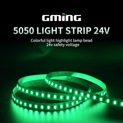 RGB Colorful SMD 5050 LED Strip Light Fleksibel Untuk Tampilan Bar Kabinet / Tangga