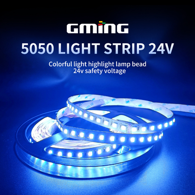 Waterproof SMD 5050 LED Strip Light RGB Dimming Untuk KTV Induction Wine Cabinet