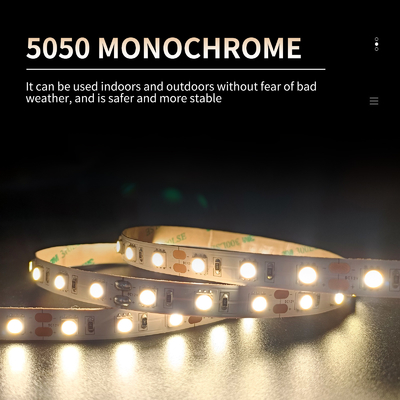 Bright Monochrome 112 Lamp SMD LED Flexible Strips 5050 120 Derajat Penghematan Energi