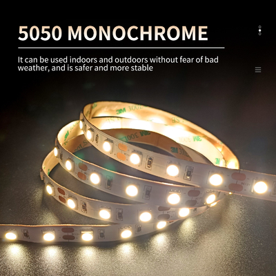 UL SMD LED Strip Fleksibel 5050 Sorot Monokrom 50000H Umur Panjang