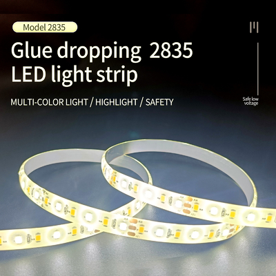 UL Menyetujui 2835 LED Strip Adhesive Menetes Lampu Tahan Air Dengan 12V/24V