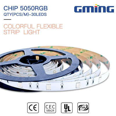 Cuttable SMD 5050 Rgb Fleksibel Led Strip, Outdoor indoor 10mmLed Strip light IP20 / 65/67/68
