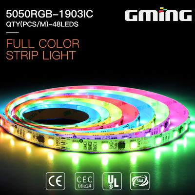 UCS1903-8 48leds / m 530nm 9.6W RGB SMD5050 Lampu Strip LED