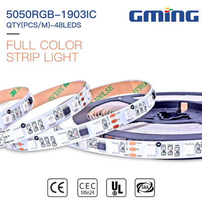 Remote Control 5050RGB 1903IC Strip LED SMD yang Dapat Diredupkan 9.6W
