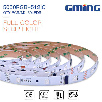 2Oz PCB 10MM Lebar 6W 630nm 5050 Lampu LED Strip 12 / 24VDC