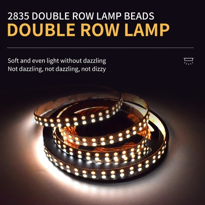 UL Bersertifikat SMD 2835 LED Strip Double Row Outdoor Indoor Lighting